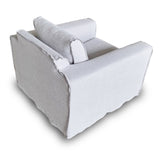 Lilys Peninsula Slipcovered Swivel Sofa Chair Wash Linen Gray (Dx130-11) 9059S-LG