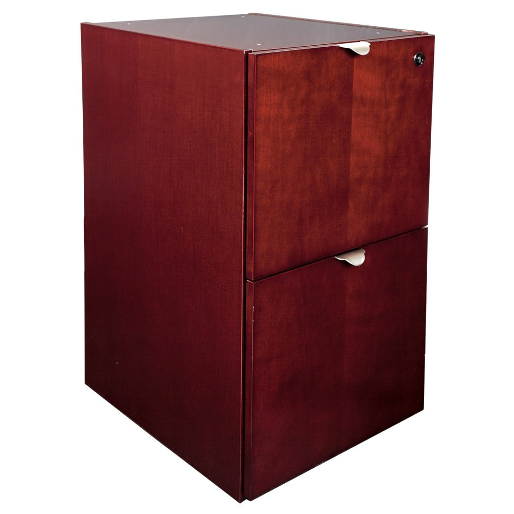 OSP Home Furnishings Kenwood Office Pedestal with Locking File Storage for Letter and Legal Size Documents File/File KEN-75-MAH