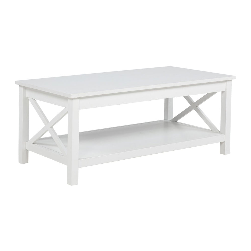 English Elm 44-inch Lift Top Coffee Table Pine X-frame Base with Hidden Storage Farmhouse Living Room B016P473414