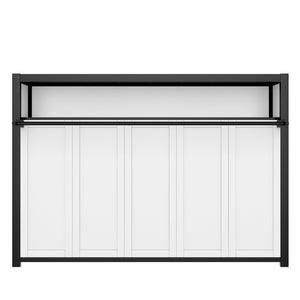 English Elm Twin Space-Saving Murphy Bed With Shelves – Stylish Foldable Metal Wall Bed For Compact Living Spaces W1580S00149-GIGA