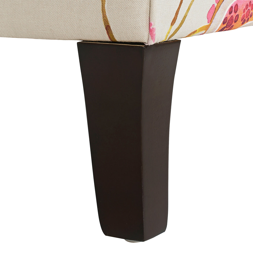 English Elm Jennifer Taylor Home - Anya Boho Chic Wingback Accent Chair - Luxurious Floral & Leopard Velvet In Blue-Teal & Purple B2719P238251