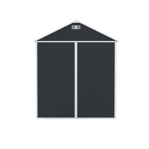 English Elm 8*7ft Outdoor Resin Storage Shed with Double Door Windows and Uv Resistant Floor W1598S00028