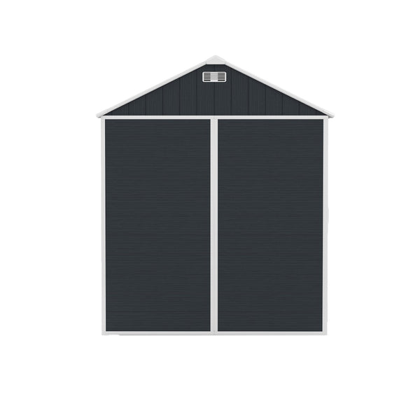 English Elm 8*7ft Outdoor Resin Storage Shed with Double Door Windows and Uv Resistant Floor W1598S00028
