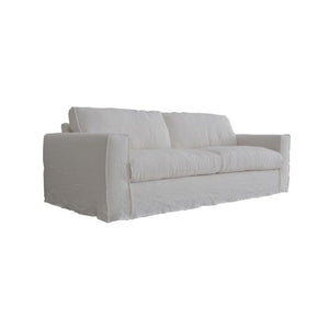 Lilys Peninsula Slipcover Sofa Snow White (White Slipcover 90602001+Beige Sofa 90600005) 9060-WTP