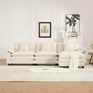 English Elm Wider Ergonomic Loveseat with Breathable Chenille Upholstery, Modular Design, Plush Double-Layer Cushioning W1143S00041 W1143S00041