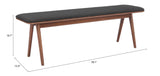 Kazwali Bench Black & Walnut 110301 Zuo Modern