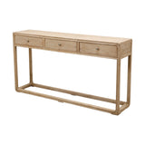 Lilys Reclaimed Peking Console Table With 3 Drawers Weathered White Wash 90620110