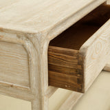 Lilys Reclaimed Peking Console Table With 3 Drawers Weathered White Wash 90620110