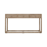 Lilys Reclaimed Peking Console Table With 3 Drawers Weathered White Wash 90620110