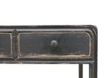 Lilys Reclaimed Peking Console Table With 3 Drawers Antique Black Wash 9062-BL