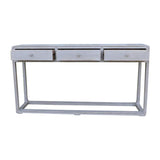 Lilys Reclaimed Peking Console Table With 3 Drawers Antique Gray Wash Pre-Order Only 9062-GY