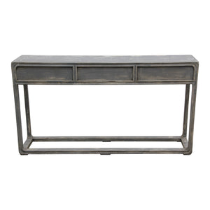 Lilys Reclaimed Peking Console Table With 3 Drawers Antique Gray Wash Pre-Order Only 9062-GY