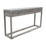 Lilys Reclaimed Peking Console Table With 3 Drawers Antique Gray Wash Pre-Order Only 9062-GY