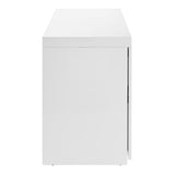 Tresero Desk in High Gloss White 90631WHT-KIT EuroStyle