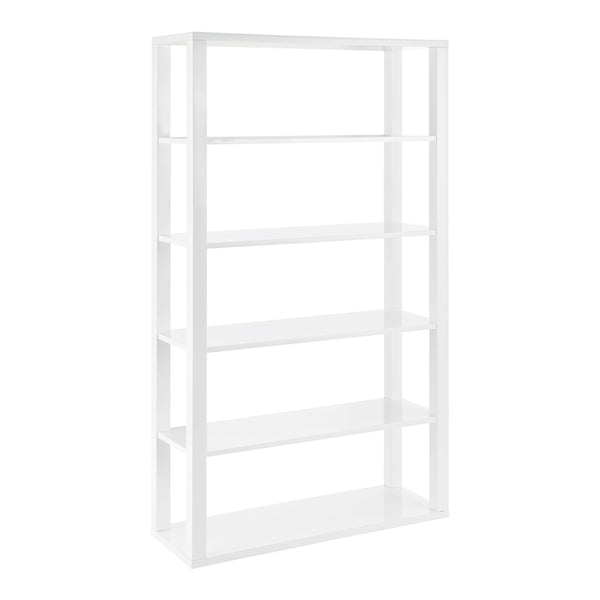 EuroStyle Tresero Shelving Unit in High Gloss White