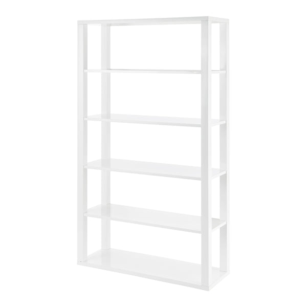 EuroStyle Tresero Shelving Unit in High Gloss White