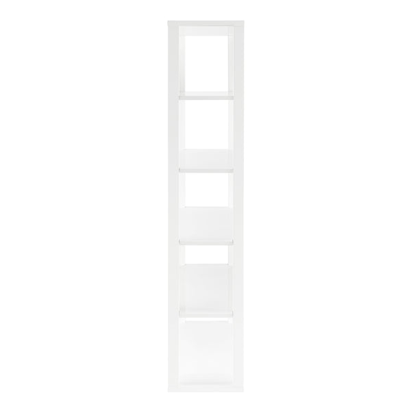 EuroStyle Tresero Shelving Unit in High Gloss White