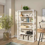 EuroStyle Tresero Shelving Unit in High Gloss White