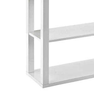 EuroStyle Tresero Six Shelf Lacquered MDF Bookcase High Gloss Open Display for Modern Spaces 90636WHT-KIT