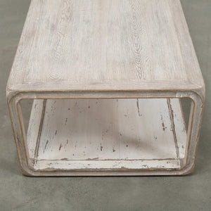 Lilys Peking Ming Coffee Table With Base White Wash 68X28X17.7H 9064-L