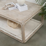 Lilys Peking Ming Coffee Table With Base White Wash 68X28X17.7H 9064-L