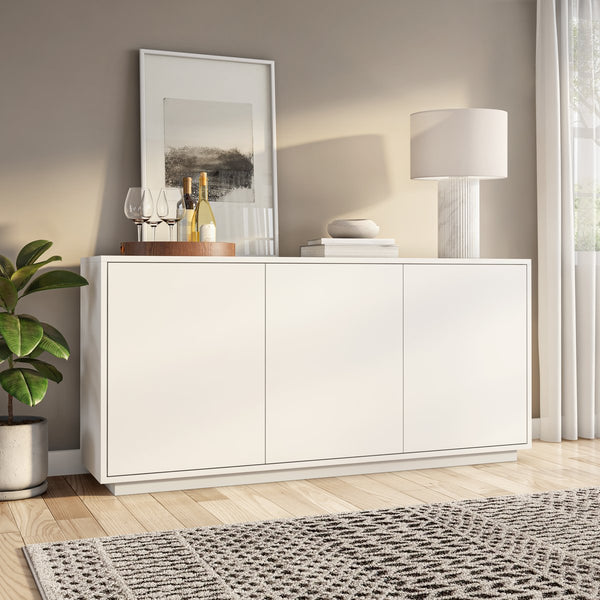Tresero 65" Sideboard: Sleek Modern Design with Push-Open Doors and Adjustable Shelves for Storage