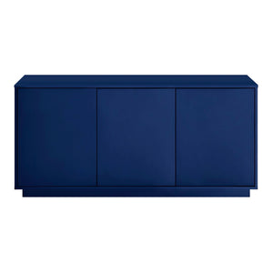 EuroStyle Tresero 65" Sideboard in High Gloss Deep Blue