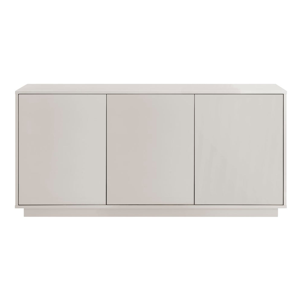EuroStyle Tresero 65" Sideboard in High Gloss Warm Gray