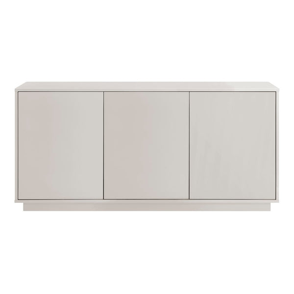 EuroStyle Tresero 65" Sideboard in High Gloss Warm Gray