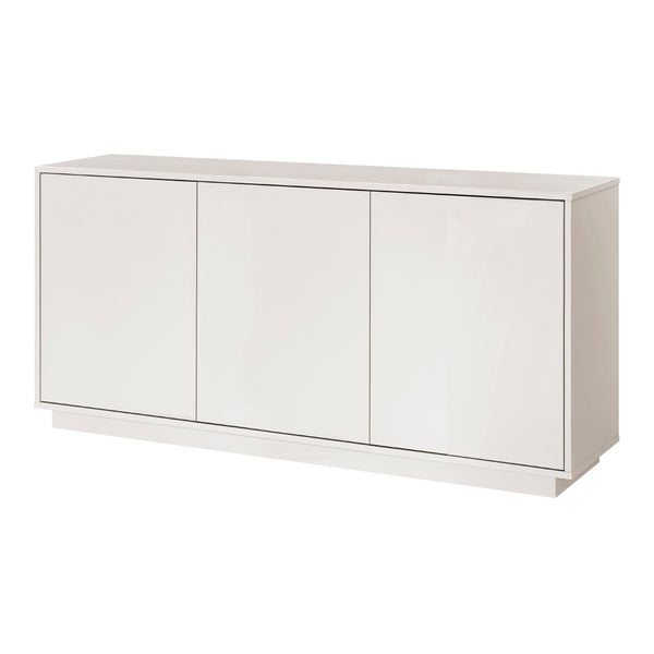 EuroStyle Tresero 65" Sideboard in High Gloss Warm Gray