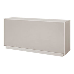EuroStyle Tresero 65" Sideboard in High Gloss Warm Gray