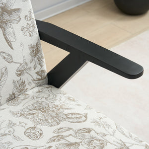 English Elm Mid-Century Lounge Armchair with Cushion, Beige+Grey Polyester, Ergonomic Design, 350lbs Capacity W2989P339876