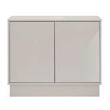 EuroStyle Tresero Cabinet in High Gloss Warm Gray