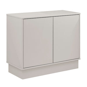 EuroStyle Tresero Cabinet in High Gloss Warm Gray