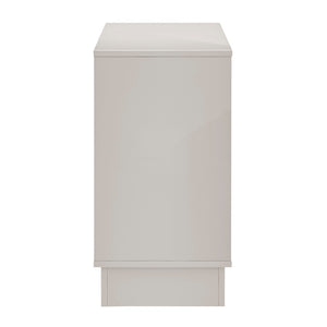 EuroStyle Tresero Cabinet in High Gloss Warm Gray