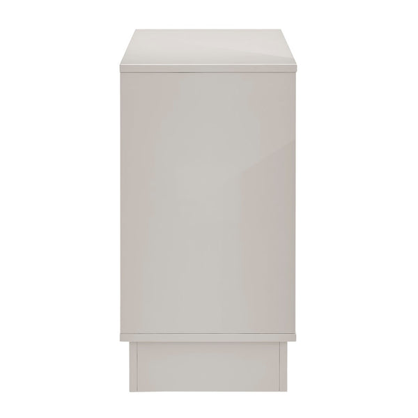 EuroStyle Tresero Cabinet in High Gloss Warm Gray
