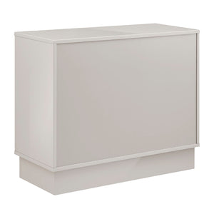 EuroStyle Tresero Cabinet in High Gloss Warm Gray