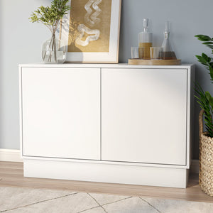 Tresero Modern Cabinet with Push Open Doors and Adjustable Shelves for Sleek Minimalist Storage