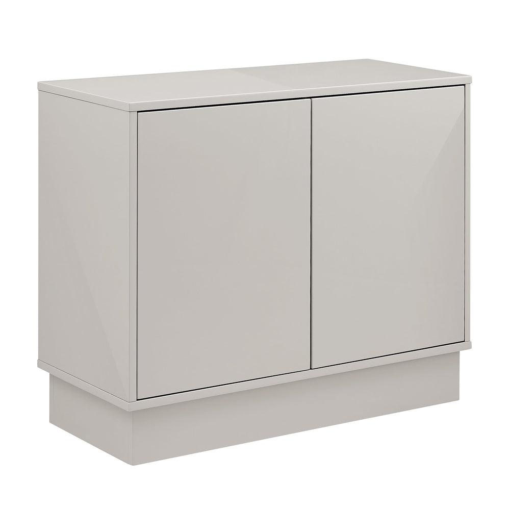 Tresero Modern Cabinet with Push Open Doors and Adjustable Shelves for Sleek Minimalist Storage
