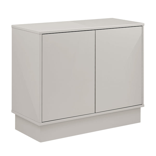 Tresero Modern Cabinet with Push Open Doors and Adjustable Shelves for Sleek Minimalist Storage
