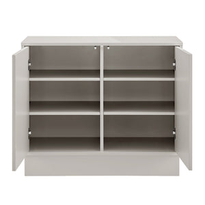 Tresero Modern Cabinet with Push Open Doors and Adjustable Shelves for Sleek Minimalist Storage