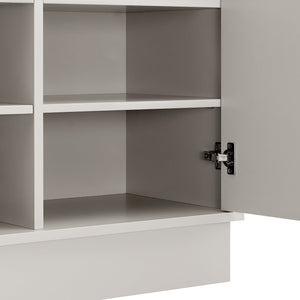 Tresero Modern Cabinet with Push Open Doors and Adjustable Shelves for Sleek Minimalist Storage