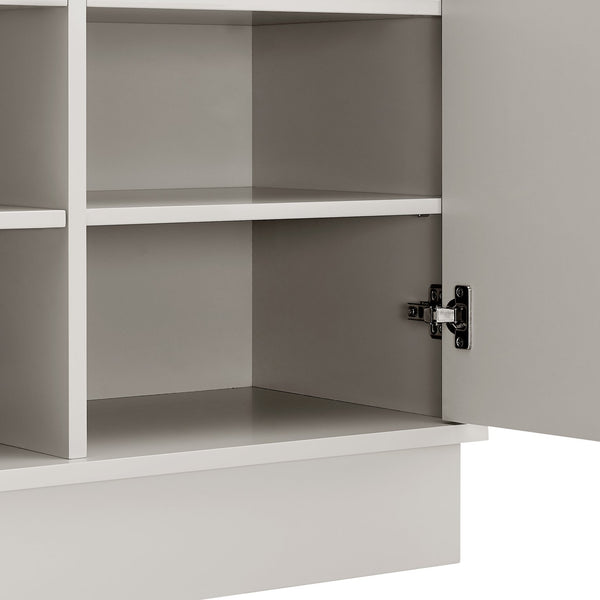 Tresero Modern Cabinet with Push Open Doors and Adjustable Shelves for Sleek Minimalist Storage