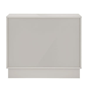 EuroStyle Tresero Lacquered Storage Cabinet with Push Open Doors for Sleek Modern Interiors High Gloss Warm Gray 90648WMGRY-FA