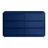 EuroStyle Tresero Dresser in High Gloss Deep Blue