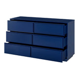 EuroStyle Tresero Dresser in High Gloss Deep Blue