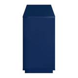 EuroStyle Tresero Dresser in High Gloss Deep Blue