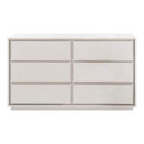 EuroStyle Tresero Dresser in High Gloss Warm Gray