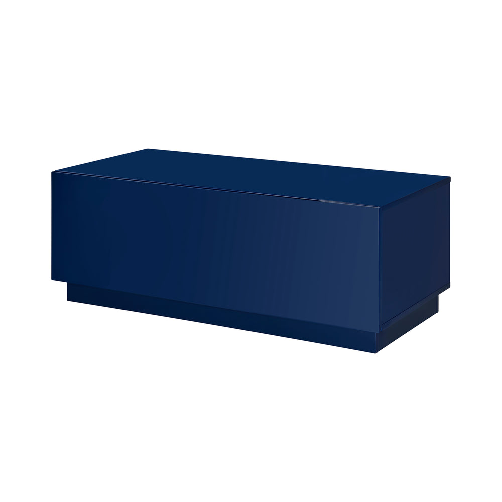 EuroStyle Tresero Coffee Table in High Gloss Deep Blue