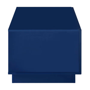 EuroStyle Tresero Coffee Table in High Gloss Deep Blue